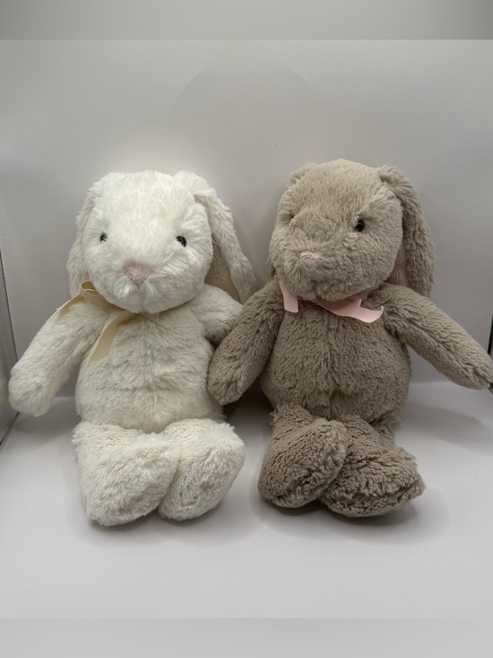 Pottery Barn Kids Other - Pottery Barn Kids set of 2 Bunnies Gray and White